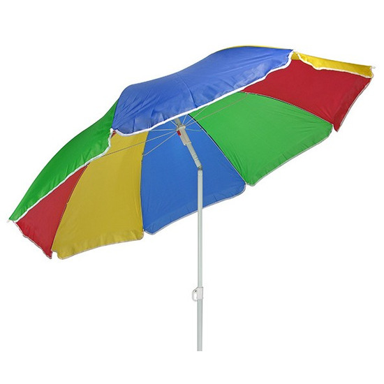 Merkloos Regenboog gekleurde parasol 180 cm -