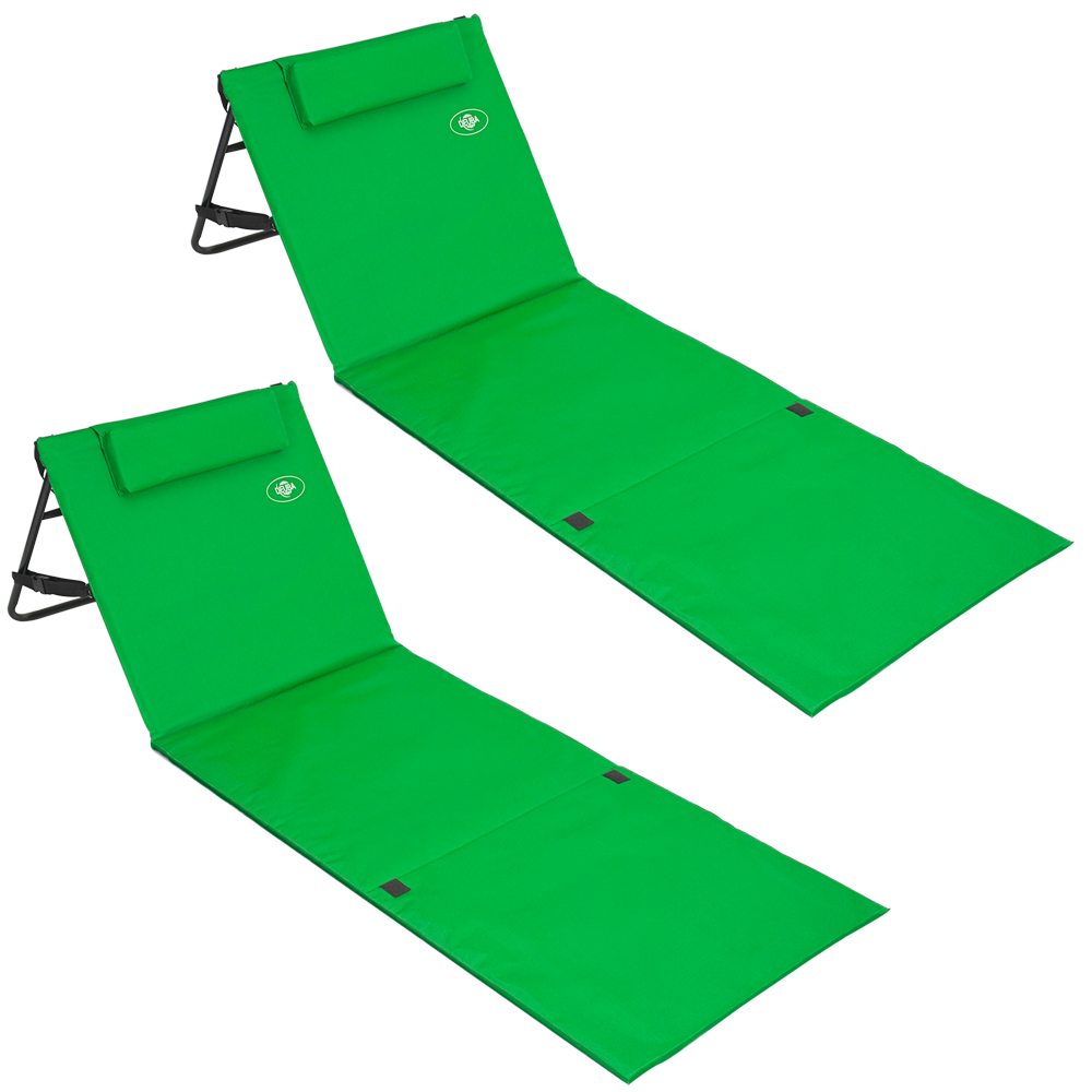 Detex Strandmat Set van 2 Groen 158x56x45,5cm gestoffeerd