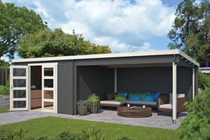 Outdoor Life Products | Tuinhuis Norah 275 x 230 | Gecoat | Carbon Grey-Wit