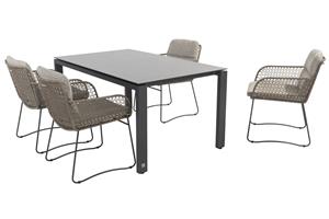 Taste by 4 Seasons Outdoor Taste by 4 Seasons Diningset Goa Aprilla Pure 5-delig HPL Slate 160 x 95 cm