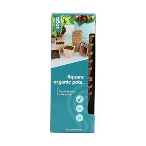 Tuinplus Biologische potjes 6 cm vierkant 10 stuks - 