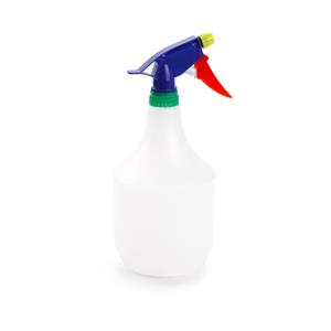 PlasticForte Plantenspuit met een inhoud van 1 liter - wit - blauwe verstuiver - 25 cm - kunststof -