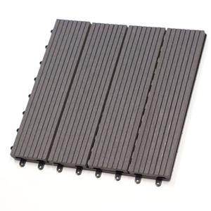 DuoWood Terrastegel composiet antraciet / lava Easy-Click 30 x 30 cm