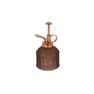 Esschert Design plantenspuit/vernevelaar - glas - chocolade bruin/koper - 15.5 cm -