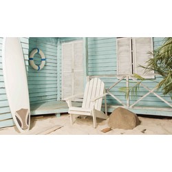 Customize-it Strandhut 130x70cm Tuinschilderij - 