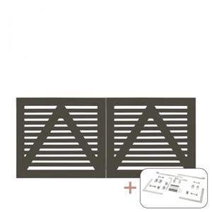 Trendyard Ombergrijs Houten Dubbele Tuinpoort Tokyo 200 x 90 CM