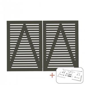 Trendyard Ombergrijs Houten Dubbele Tuinpoort Tokyo 200 x 140 CM