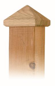 Paal-ornament piramide hout 80x80 mm - 