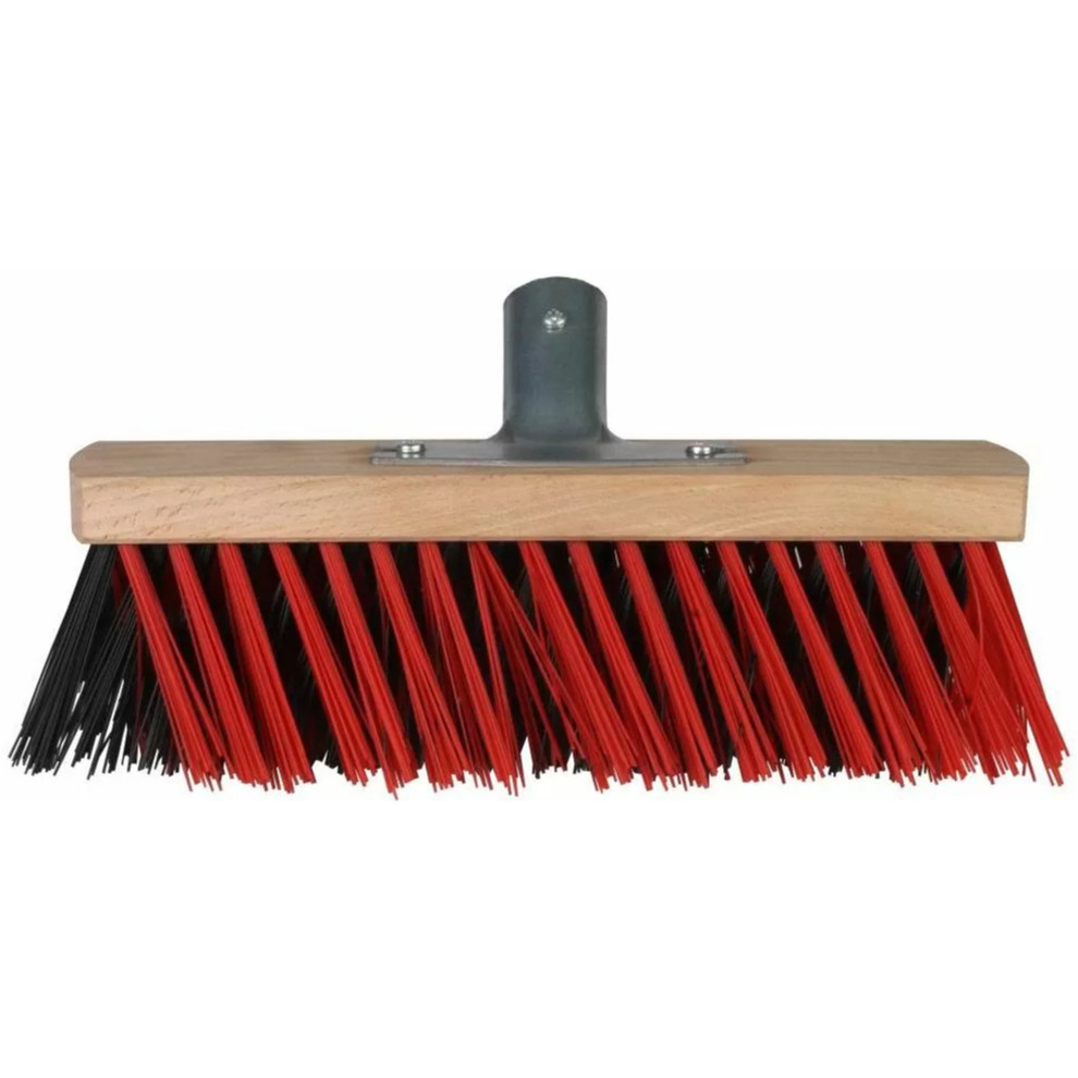 Talen Tools Bezemkop buiten rood/zwart hout/nylon 30 cm -