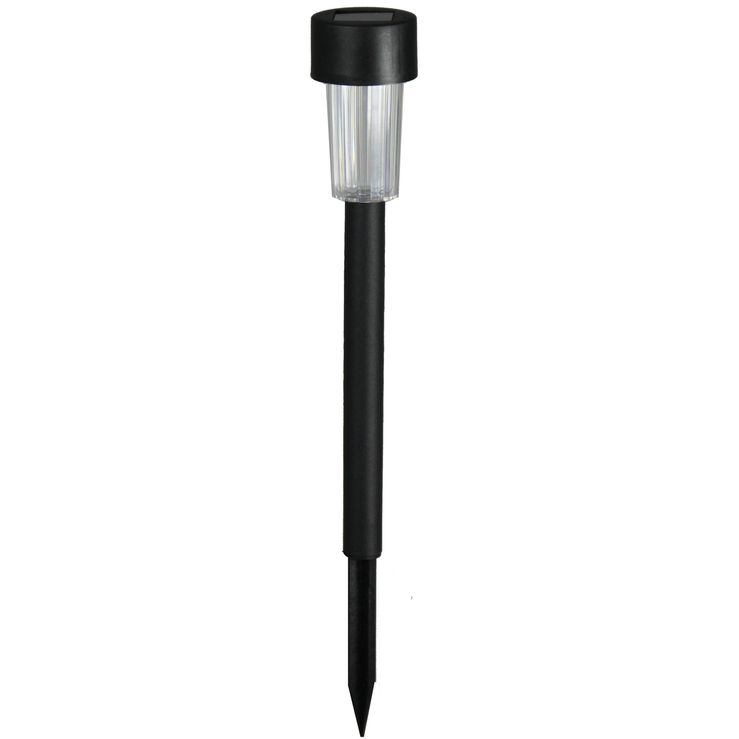 LuxForm Solar tuinlamp - 1x - zwart - LED warm wit - oplaadbaar - D4,7 x H32,5 cm -