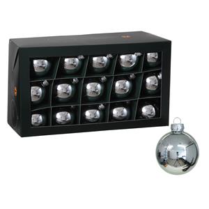 Othmar Decorations kerstballen - 30x - zilver - 6 cm - glas -