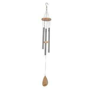 Gerimport  windgong van metaal en hout - D10 x H74 cm - Tuin/balkon -