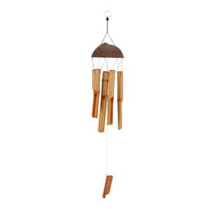 Alma garden  Windgong van bamboe hout - D12 x H60 cm - Tuin/balkon -