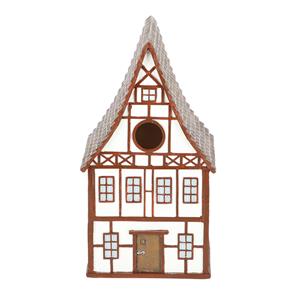 Esschert Design vogelnestje/nestkastje - cremewit - 13.5 x 13 x 24.5 cm -