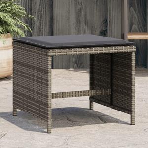 VidaXL Tuinkrukken 4 st met kussens 41x41x36 cm poly rattan grijs