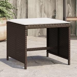 VidaXL Tuinkrukken 4 st met kussens 41x41x36 cm poly rattan bruin