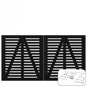Trendyard Zwart Houten Dubbele Tuinpoort Harmoni 200 x 107 CM