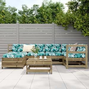 vidaXL 7-delige Loungeset geïmpregneerd grenenhout