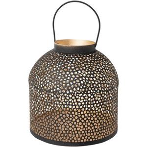 Creativ deco Windlicht Kerst versiering met mat zwart afwerking, ø-opening 11 cm (1 stuk)