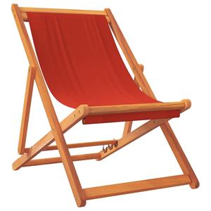 vidaXL Strandstoelen 2 st inklapbaar stof rood