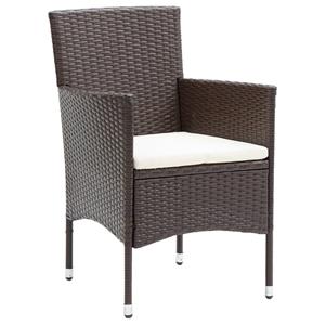 vidaXL Tuinstoelen 2 st poly rattan bruin