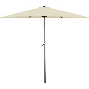Kingsleeve Sonnenschirm 300 cm Groß UV Schutz 80+ Kurbel Knickbar Wasserfest Alu Rund 3m Balkon Terrasse Garten Balkonschirm Kurbelschirm Marktschirm