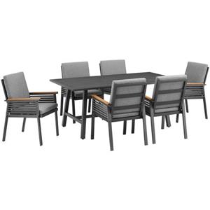 KONIFERA Tuin-eethoek Edessa (set, 19-delig)