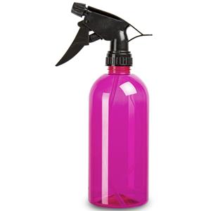 PlasticForte Plantenspuit met een inhoud van 500 ml - transparant roze - verstuiver - 23 cm - kunststof -