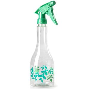 PlasticForte Plantenspuit met een inhoud van 500 ml - transparant - groene verstuiver - 27 cm - kunststof -