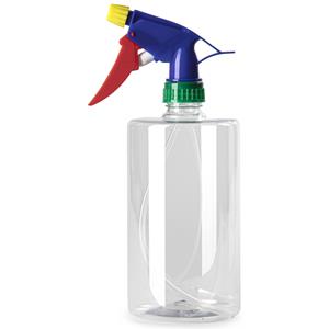 PlasticForte Plantenspuit met een inhoud van 750 ml - transparant - verstuiver kop - 23 cm - kunststof -