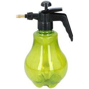 Kinzo Plantenspuit met hoge druk sproeier - kunststof - 1.4 liter - zwart/groen - spuitkop -