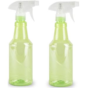 PlasticForte Plantenspuit met een inhoud van 500 ml - 2x - transparant groen - verstuiver - 18 cm - kunststof -