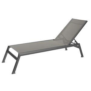 Vega Ligstoel Tailor; 208x59x34 cm (LxBxH); zitting taupe, frame antraciet