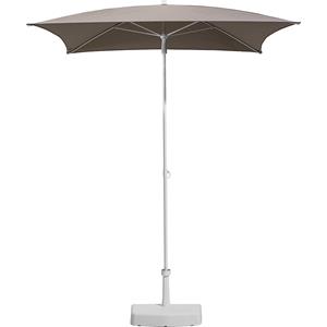 Parasol, vierkant, l x b = 1600 x 1600 mm, frame wit, taupe