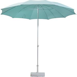 Parasol, rond ontwerp, Ø 2800 mm, frame wit, aqua