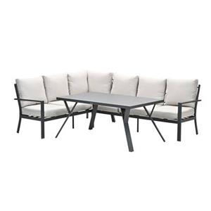 Garden Impressions Senja lounge dining set 3-delig links - desert sand