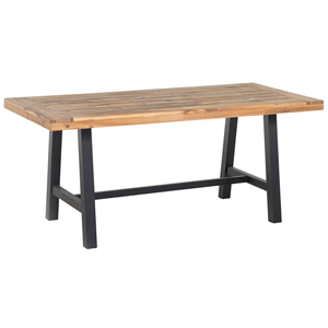 BELIANI Eettafel acaciahout zwart 170 x 80 cm SCANIA