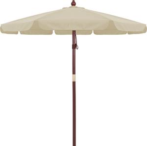 Kingsleeve Parasol old look hout crème Ø 330cm met UV-bescherming 40+