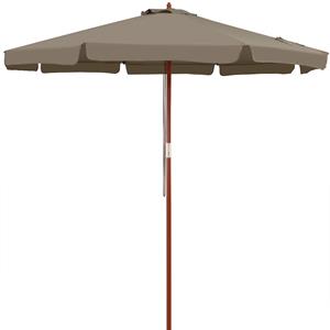 Kingsleeve Parasol Taupe Hout 330cm UV Bescherming 50+