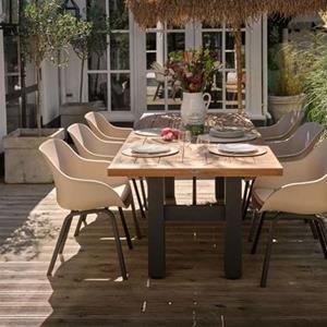 Hartman Le Soleil Tuinstoel Set van 2 - Taupe/Zwart
