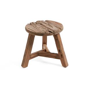 Bazar Bizar Kruk/Bijzettafel Yatai Teakhout, 37cm - Naturel