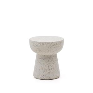 Kave Home Ronde Bijzettafel Pada Terrazzo, 40cm - Wit