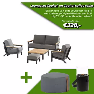 4 Seasons Outdoor Capitol loungeset met voetenbank