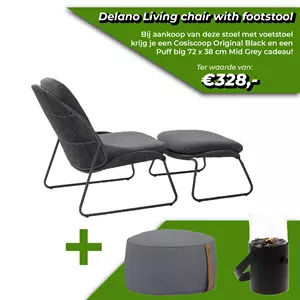 4 Seasons Outdoor Delano loungestoel met voetenbank