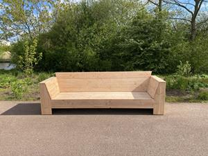 Industrielemeubelshop Douglashouten tuinbank Iris met schuine armleuningen
