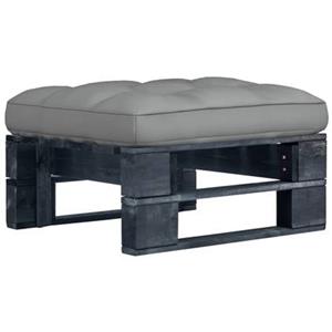 vidaXL Loungesofa Garten-Palettenhocker Schwarz Imprägniertes Kiefernholz, 1 Teile