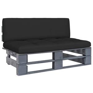 vidaXL Loungesofa Outdoor-Mittelsofa Paletten Imprägniertes Kiefernholz Grau, 1 Teile