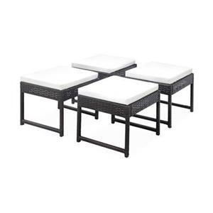  Set van 4 poefs voor tuintafel