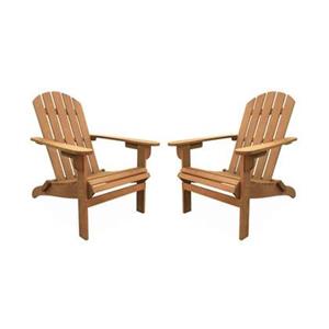 Sweeek  Set van 2 eucalyptus houten tuinstoelen, 89x73,5x94cm