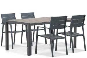 Lifestyle Garden Furniture Lifestyle Sella/Young 155 cm dining tuinset 5-delig